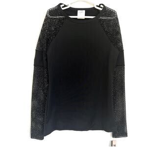 Body Wrappers Dance girl’s glitter metallic sweatshirt long sleeve top